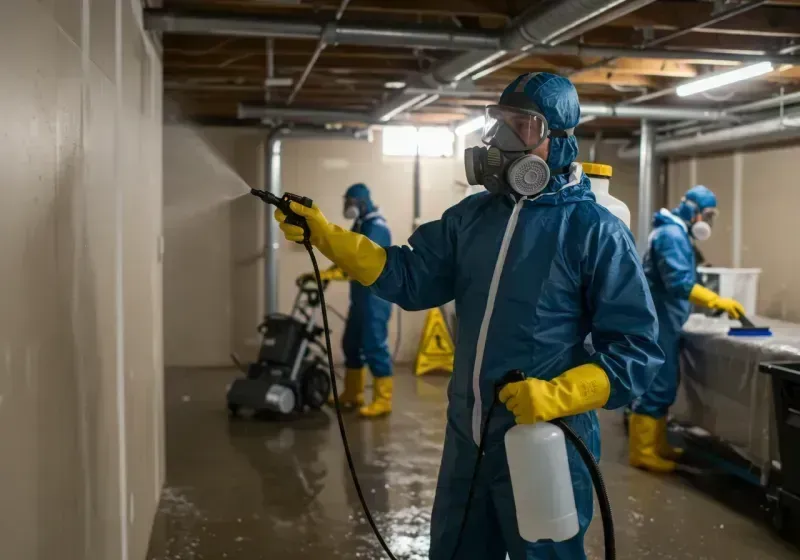 Basement Sanitization and Antimicrobial Treatment process in Rochester, NY